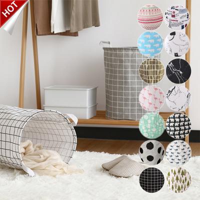 China Household Waterproof Cloth Hot Sale Dirty Laundry Hamper, Collapsible Large Cloth Waterproof Round Laundry Basket for sale