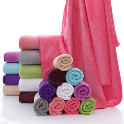 China Embroidery Pink 390g 80%polyester20%polyamide Comfortable Car Drying Towel for sale