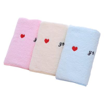 China QUICK-DRY Best coral fleece lightweight medium size microfiber hand towel for sale