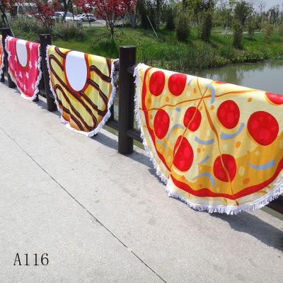 China 10 Design Items QUICK DRY Microfiber Round Good Quality Hundred Customized Beach Towel for sale