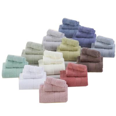 China Hot Selling Comfort 3 PCS 100% Cotton Bath Towel Sets for sale