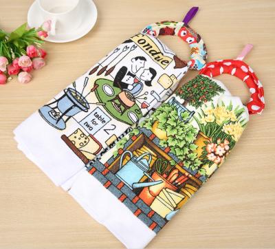 China Factory Price Disposable Custom Printed Microfiber Linen Tea Towel for sale