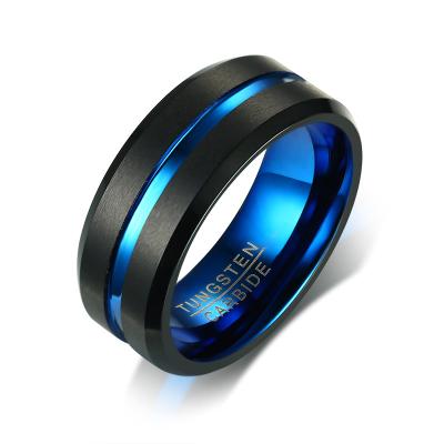 China Fashion Dome Lote Rose Gold Plated Carbide Ring Tungsten Rings For Comort Fit for sale