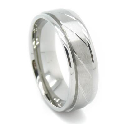 China FASHIONABLE New Arrival 8mm Dome Wedding Hot-selling Titanium High Polished Ring Jewelery for sale