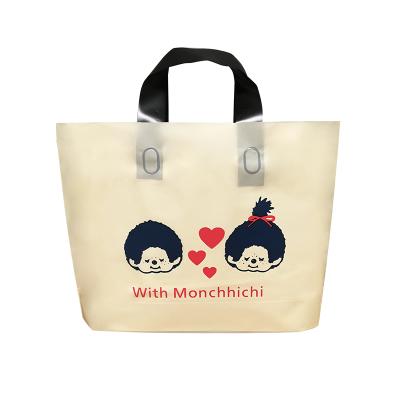 China Recyclable Luxury Custom Cute Frosted Plastic Hand Held Shopping Bag for sale