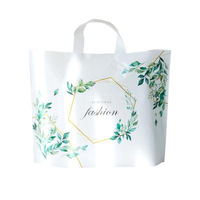 China Disposable Custom Custom Logo Plastic Shopping Bag , Die Cut Handle Plastic Shopping Bags For Apparel / Gift for sale