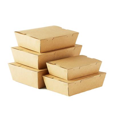 China Custom Biodegradable Fashion Logo Kraft Paper Salad Soup Bowl With Lid Take Away Kraft Paper Food Container for sale