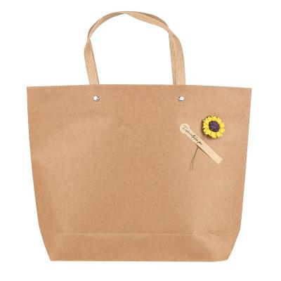 China Logo Recyclable Advanced Customized Packaging Gift Or Kraft Paper Shopping Bag for sale