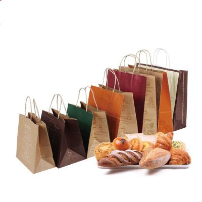 China Factory Recyclable Brown Kraft Paper Top Wholesale Paper Customized Shopping Bag Customized Bag With Paper Handle for sale