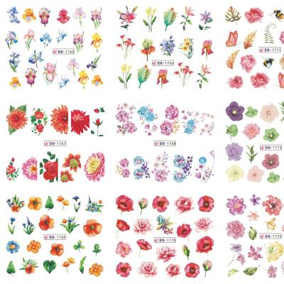 China Fashionable 12pcs Valentine's Day Nail Decals Christmas Water Transfer Thanksgiving Nail Stickers for sale