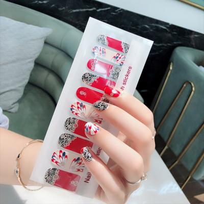 China Fashionable Nail Polish Wholesale Customized Japanese Film Nail Stickers for sale