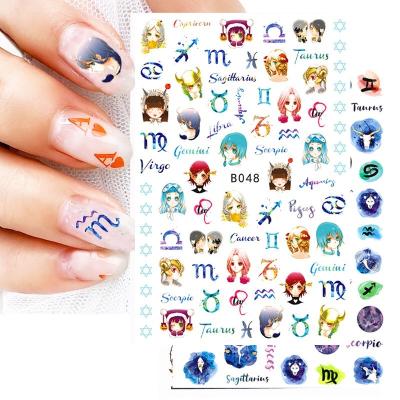 China 2021 twelve fashionable popular constellation nail stickers for sale