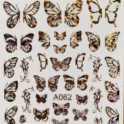 China Fashionable High Quality Japanese Colorful Butterfly Manicure Adhesive Nail Art Sticker for sale