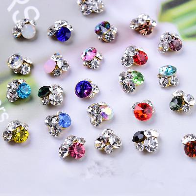 China Wholesale Super Flash Color Finger Decoration Nail Art Alloy Diamond Jewelry Classic Rhinestone Diamond Jewelry for sale