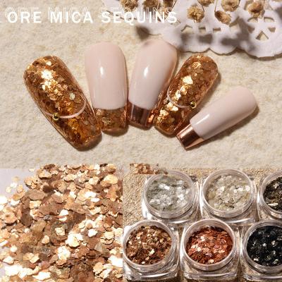 China Hot Selling Fashionable 6 Mixed Colors Nail Glitter Sequins For 3d Nail Art Decoration for sale