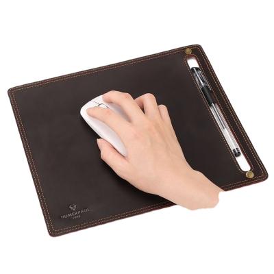 China With cheap wholesale laptop mouse pad leather horse pad office wrist rest computer desk leather mouse pad for sale