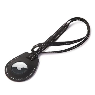 China Promotional Anti-lost Case Fashion Gps Single Leather Keychain Anti-lost Tracker For Apple Airtags for sale