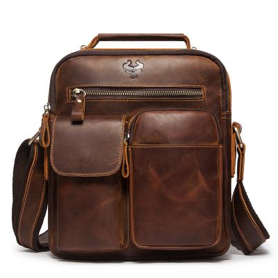 China To Hold New Money Crazy Horse Leather Backpack For Man Bags Genuine Leather for sale