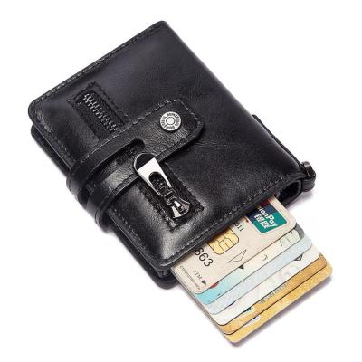 China Wholesale RFID Designer Leather Men's Wallet with Key Card Holder Chain Bifold Wallet for sale