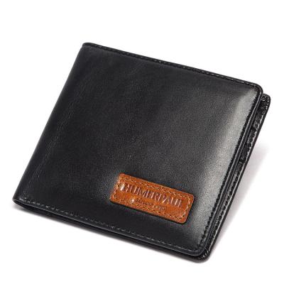 China Hot New RFID Products Wholesale Premium Leather Men's Wallets Bifold Card Holder Wallets for sale