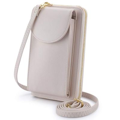 China 2021 Women's Anti-theft Wallet Fashion Style Leather PU RFID Blocking Cross - Body Phone Package Women's Rfid Wallet Blocking Wallet for sale