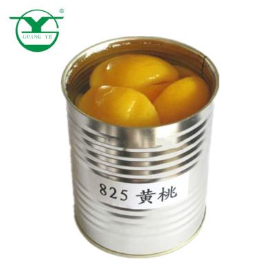 China 825g canned canned yellow peaches halves for sale