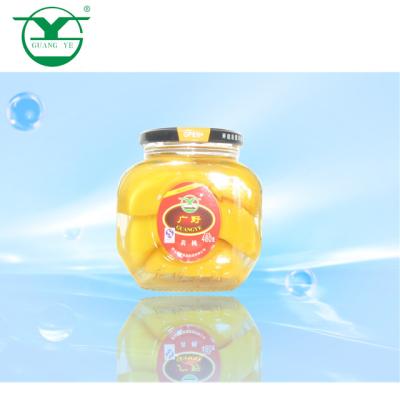 China Chinese Canned 480g Yellow Peach Halves Canned Fruits for sale