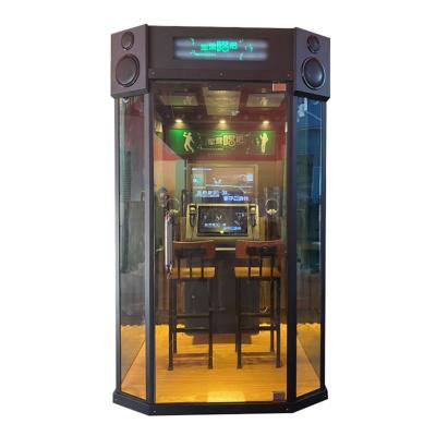 China Hardware+Sales Antigua Ktv Singing Room Download Music Home Karaoke Machine Booth/Karaoke Jukebox/Glass+Wooden Music Jukebox for sale