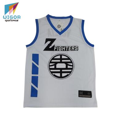 China Mesh Fabric Full Sublimation Printing/Applique Logo Basketball Jersey Tackle Antibacterial Custom Twill for sale