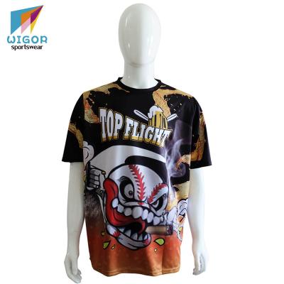 China Antibacterial Micro Soft Fiber Sublimation Printing Custom Short Sleeve Softball / Softball Jersey for sale