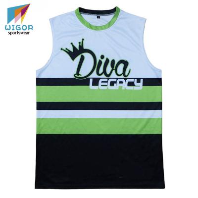 China Antibacterial Custom Sleeveless Baseball Singlet Training Tank Top Personalized Number And Name for sale