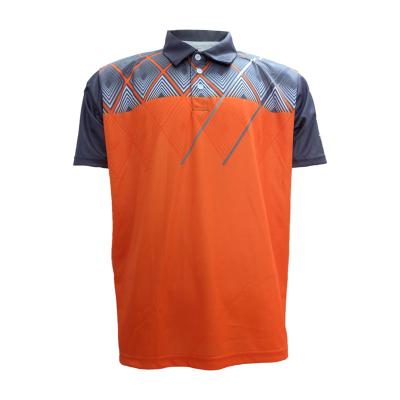 China Anti-Wrinkle Dry-Fit Fabric Shorts Sleeve Custom Mens Digital Printing Bowling Polo Shirt for sale