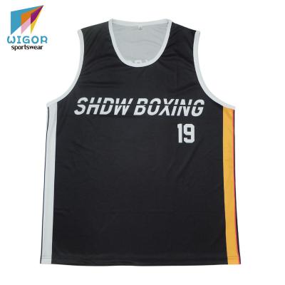 China Anti-Shrink Custom Tank Top Mens Training Singlet Mesh Fabric Digital Printing Running Singlet for sale