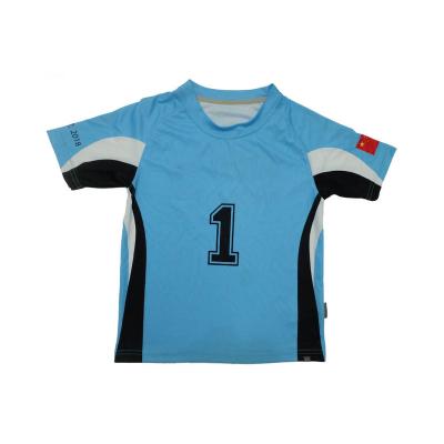 China Shirts & Custom Made 100% Polyester Teens Sublimation Slim Fit Soccer Jersey Top for sale