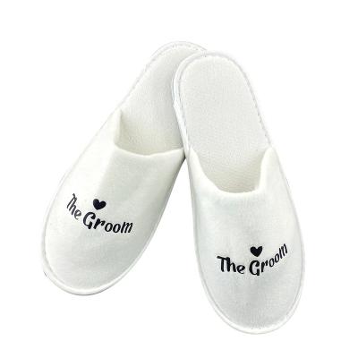 China 2022 Brand New White EVA Non Slip Sole Disposable Wedding Slippers For Scrambled Guests for sale