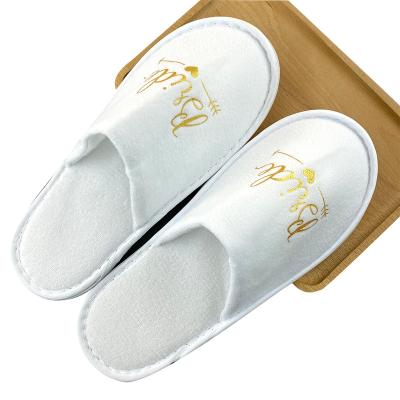 China 2022 Brand New EVA Thickened Sole White Wedding Slippers Disposable Wedding Use for sale