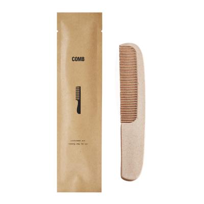 China Disposable Material Eco Friendly Hair HotelCustom Logo Disposable Hotel Spa Hotel Spa Hotel Amenities Factory Fiber Comb Hair Comb Home for sale