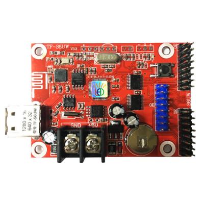 China Best price outdoor/indoor led controller TF-S6UW0 2*HUB12 640*32 WIFI control card for led display led screen for sale