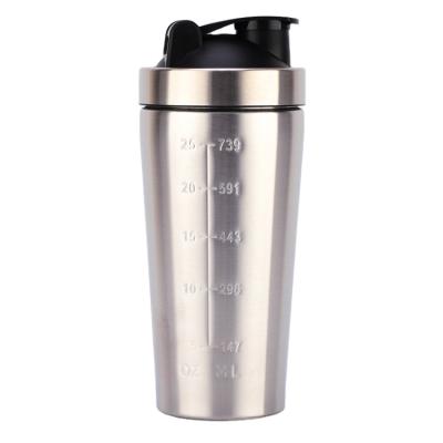 China Stocked stainless steel protein shaker with storage compartment for home and outdoor workouts for sale