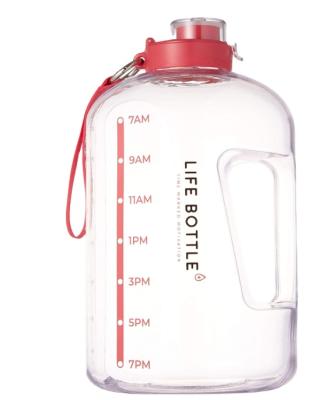 China 3.8L Giant Plastic Workout Drink Powder Coffee Protein Europe Style Sports Bottle Flask PC Travel Plastic Drinking Water Bottle With Rope for sale