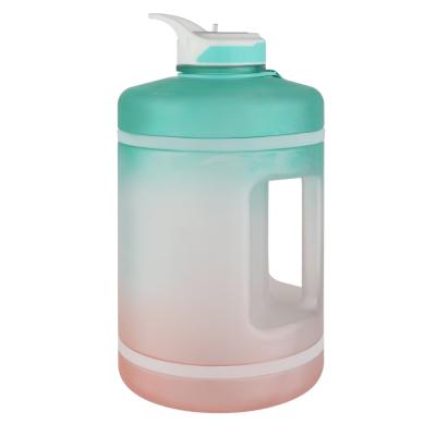 China Sports Portable Reusable Plastic Water Bottle Gallon Reservoir Water Bottle Leakproof Motivation Pot for sale