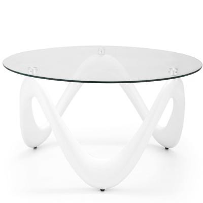 China Wholesale Cheap Modern Design Tempered Glass Top Around Center Table Design Of New Office Cafe Tea Lobby for sale