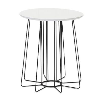 China Newest style 2020 newest style hotel decorative steel coffee simple modern porcelain round central tea table for sale