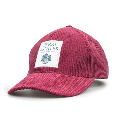 China JOINT Custom Baseball Caps Corduroy Weaving Patch Logo Sticker Sports Hat Winter Hat Unisex Manufacturer Customize Embroidery Magic Patch for sale