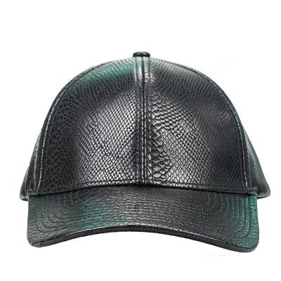 China Customized Logo Sport Hat Metal Buckle Winter COMMON Custom Hat Manufacturer Black Solid Color Pu Leather Hat Baseball Caps for sale