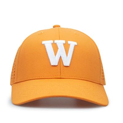 China Custom Laser COMMON Hole Baseball Cap Breathable 100% Polyester Factory Customize 3D Embroidery Logo Metal Buckle Sport Unisex Golf Hat for sale