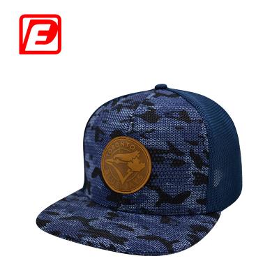 China Custom Gorra Militar Brim Patch Logo Custom Flat Leather Snapback Hat Cadet Cadet Snapback Snapback Leather Blank Snapback Hats Snap Back Cap for sale