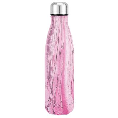 China Stainless Steel 17oz Vacuum Flask Double Cola Shape Pink Wall Insulated Sports PORTABLE Personalized Water Bottle for sale