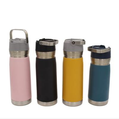 China PORTABLE Selling Products Business Gifts Stainless Steel Wall Double Vacuum Customized Thermos Flask With Top Handle for sale