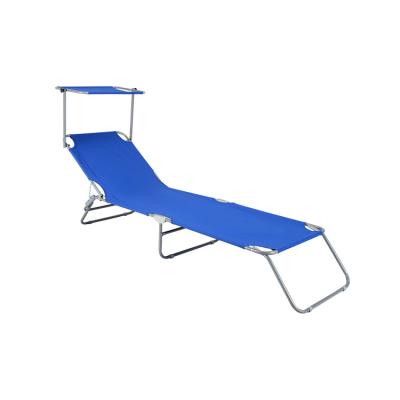 China Factory direct sales modern metal beach bed folding garden chairs with canopy for sale